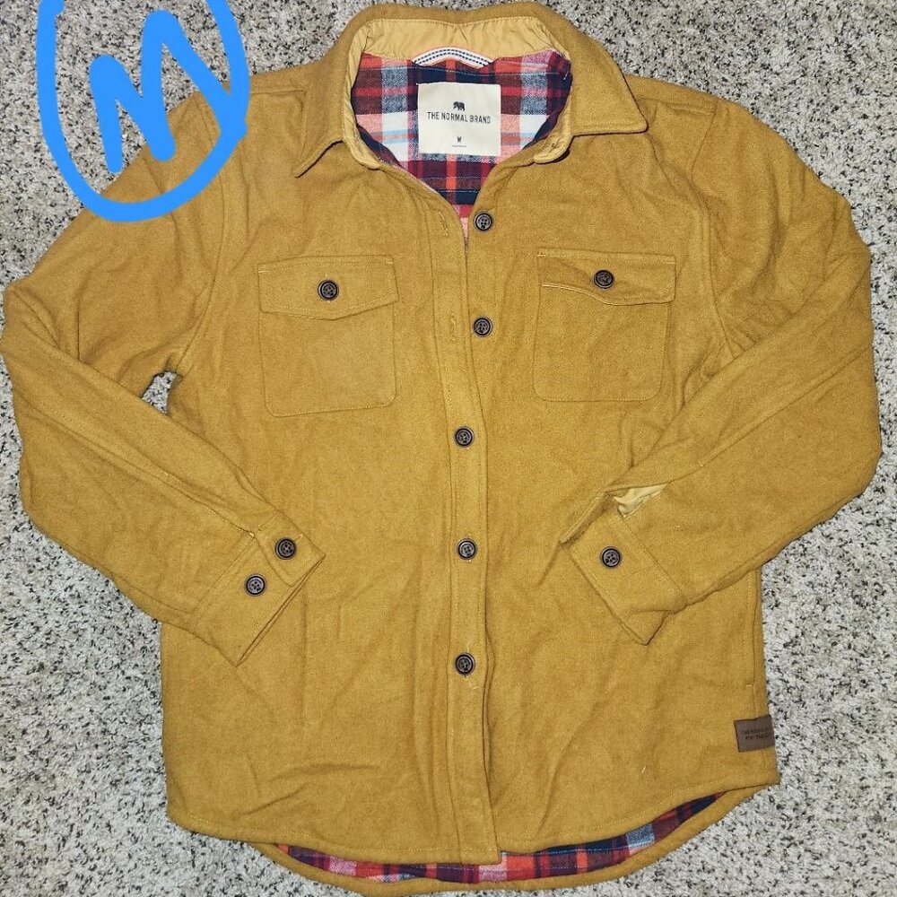THE NORMAL BRAND Brightside Flannel Lined Jacket Shirt MEN size MEDIUM